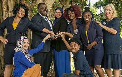 Golden Key International Honour Society Members Pose for a Photo